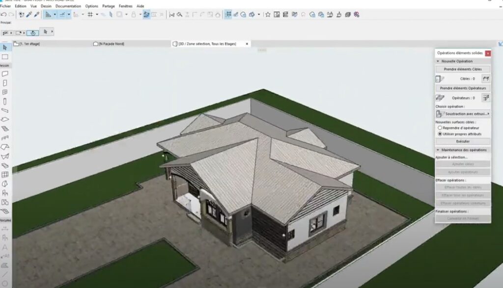 exemple de plan de toitures et de façades